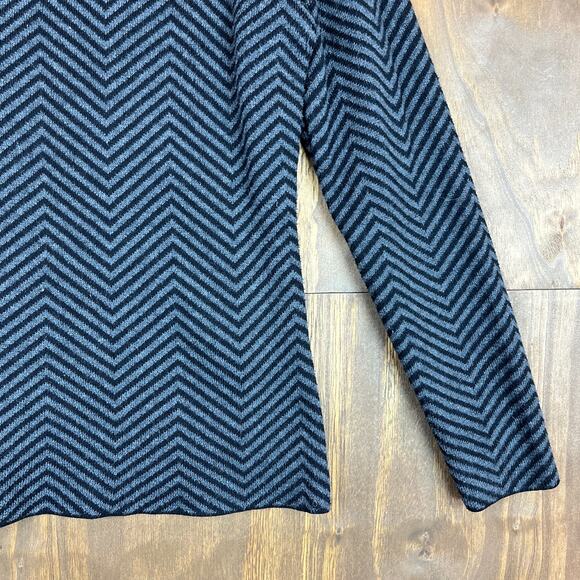 Kerisma Womens Sweater Black Gray Stripe Cashmere Blend Crew Neck Medium - Picture 5 of 13